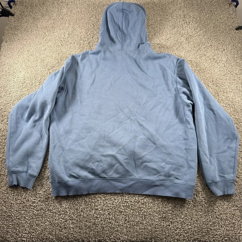 Nike Sweater Men XL Powder Blue Pullover Thrashed Hoodie Grunge Streetwear Baggy